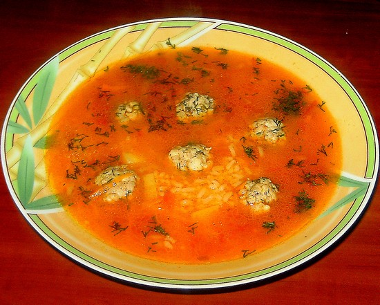 суп с фрикадельками в мультиварке «Редмонд»