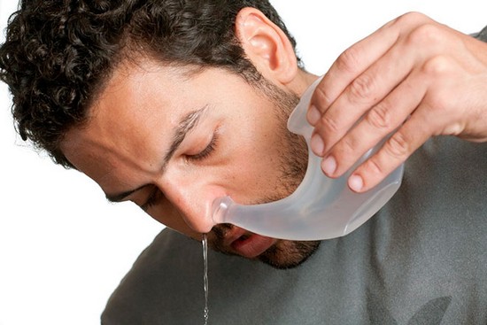 Промывание раствором морской соли