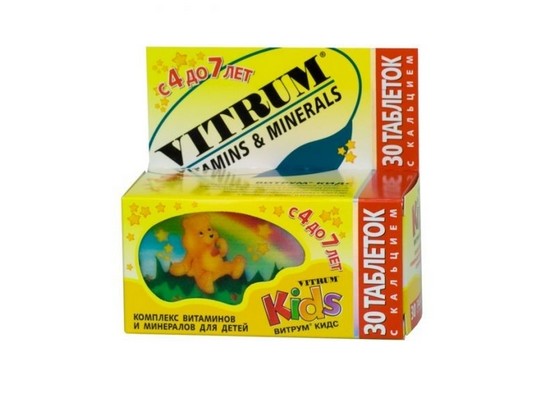 Детские витамины Витрум: состав 