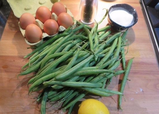 замороженная стручковая фасоль с яйцом
