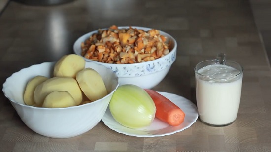 грибочки можно добавлять целиком