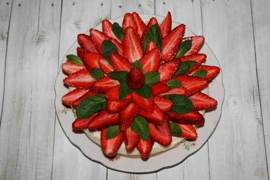 творожный чизкейк с клубникой