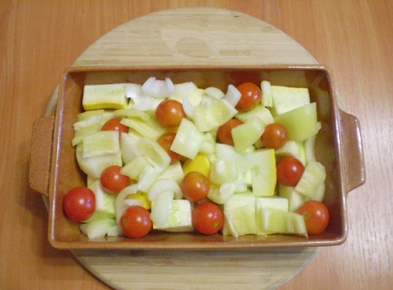 перцы и кабачки, томаты Черри