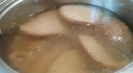 Заливаем крутым кипятком