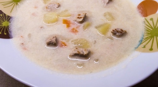 суп на свином бульоне