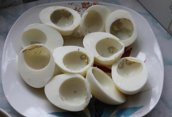 Убираем желтки