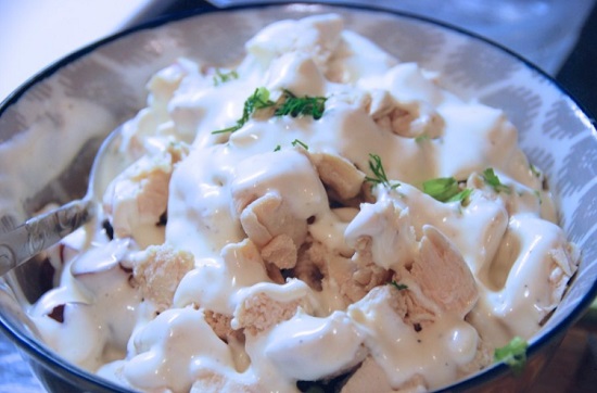 Добавляем заправку в салатик