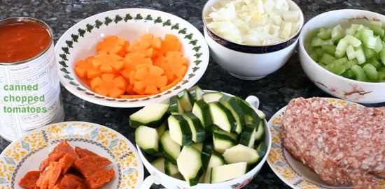 овощи нашинкуем кубиками